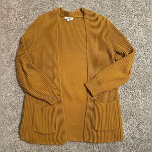 Madewell Honey Gold Open Front Cardigan